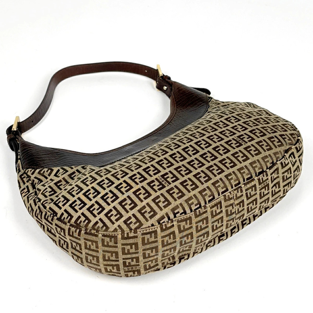 Fendi Brown Bag Shoulder Canvas Zucchino Brown